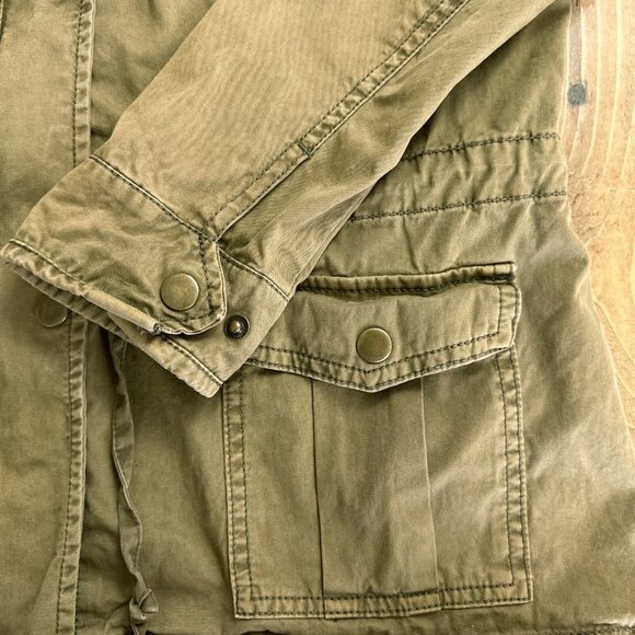 Coffee Shop Olive Green Jacket Southwestern Pattern M - Picture 6 of 8